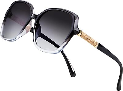#ad KALIYADI Classic Polarized Sunglasses for Women Trendy Square Ladies Sun Glasses