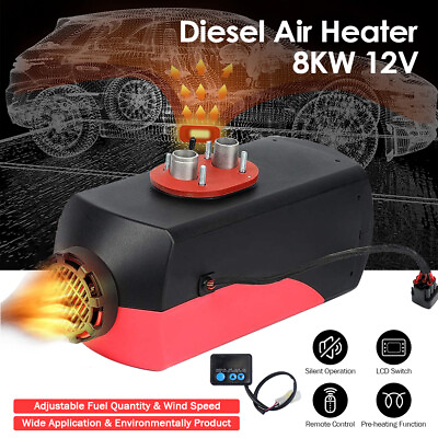 #ad 8KW Air Diesel Heater 12V Car Boat Truck Quiet Parking Heater w LCD Switch