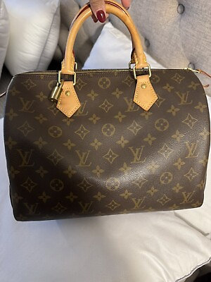 #ad Louis Vuitton Speedy Shoulder Bag 30 Brown Canvas