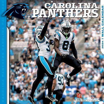 #ad Carolina Panthers 2024 NFL Team Wall Calendar 12x12 inch