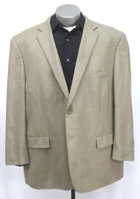 #ad brown herrringbone JOSEPH amp; FEISS Gold blazer jacket sport suit coat wool 54 R