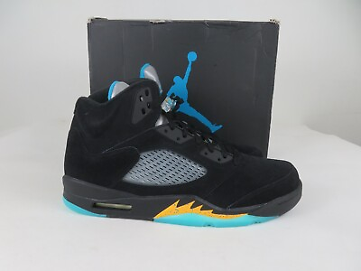 #ad Air Jordan 5 Retro Mens 14 Shoes Aqua Black Mid Sneaker DD0587 047