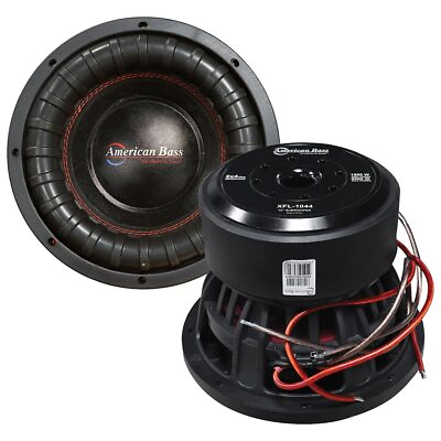 #ad 2 AMERICAN BASS XFL 10” DUAL 4 OHM COMPETITION CAR SUBWOOFERS SUBS D4 1 PAIR