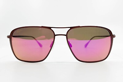 #ad Maui Jim Beaches MJ541 07M Brushed Burgundy Sunrise Polarized Sunglasses 8630