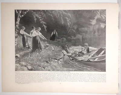 #ad Art Print The Attractive Power Of Women and An Act Of Courage Copyright 1894