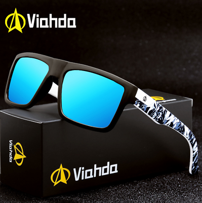#ad VIAHDA Men Sport Outdoor Polarized Sunglasses Driving Fishing Cycling Glasses
