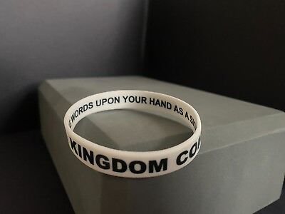 #ad 5 for $10 Unisex Silicone Bracelet Adult Size Christian Bible Verse 