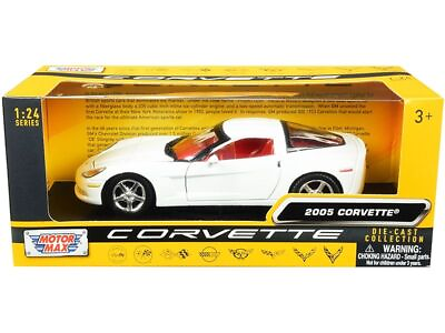 #ad 2005 Chevrolet Corvette C6 White with Red Interior quot;History of Corvettequot; Series