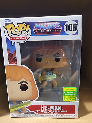#ad FUNKO POP Master of Universe He Man SDCC Shared Exclusive #106 NEW