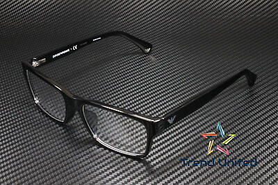 #ad EMPORIO ARMANI EA3050F 5017 Shiny Black Demo Lens 55 mm Men#x27;s Eyeglasses