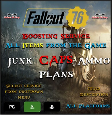 #ad ✨Fallout 76✨All Fallout 76 Items Boost✨Caps Junk Flux Plan Ammo✨PC PS XBOX✨