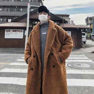 #ad men new Thickened long coat for men#x27;s winter fur oversized clothing