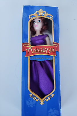#ad Anastasia 1997 Doll New in Box Movie Retractable Hair Outfits Purple Dress Movie