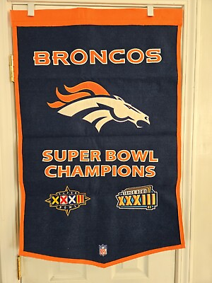 #ad Denver Broncos Super Bowl Champions Banner 37 X 24