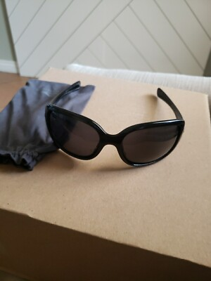 #ad Oakley Womens Necessity Polished Black Sunglasses 009122 05 60 18