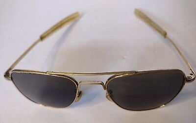 #ad American Optical AO 5 1 2 Gold Aviator Sunglasses $141.75