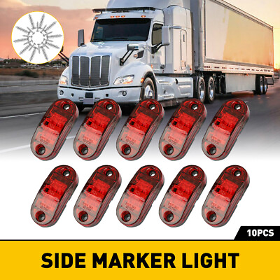 #ad Replace LED Car Clearance Lamp Marker Side LightS FitS 12V Red Truck Trailer RV