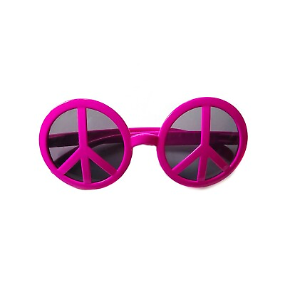 #ad Peace Sign Hippy Magenta Frame Sunglasses 52 18 135