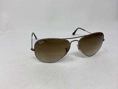 #ad RAY BAN AVIATOR RB3025 003 51 SILVER W BROWN GRADIENT 58 14 58mm 7461