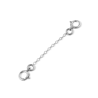 #ad Sterling Silver 1mm Bracelet Safety Chain 1quot; 2quot; 3quot;