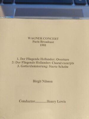 #ad Live Opera Recording CD2324 Wagner Concert Paris 1981 Hollander Gotterdammerung