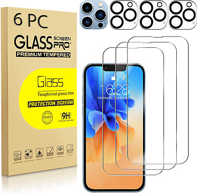 #ad For iPhone 15 14 13 12 11 Pro Max Tempered Glass Screen Camera Protector