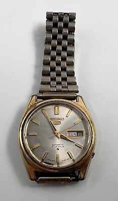 #ad Vintage Seiko Automatic 21 Jewels Calendar 6119 8090 Mens Wrist Watch