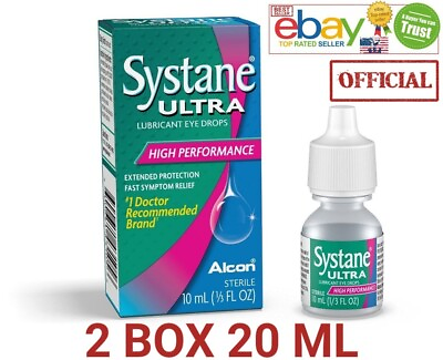 #ad Systane Ultra 20 ml Lubricant Eye Drops OFFICIAL USA Exp.2025 Dry Red Eye Relief