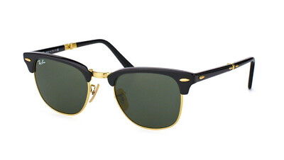 #ad Ray ban Clubmaster Folding Gloss Black 51 mm Sunglasses RB2176 901 51 $153.22