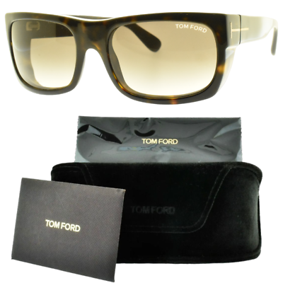 #ad NEW TOM FORD TF 440 52K Tortoiseshell Rectangle Full Rim Mens Sunglasses