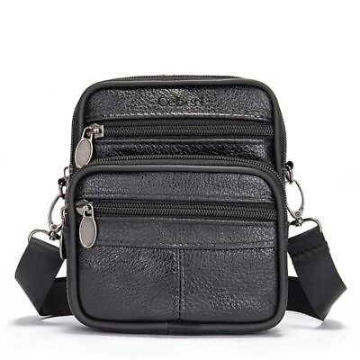 #ad Mens Genuine Leather Fanny Bag Messenger Shoulder Satchel Waist Bag Pack for...