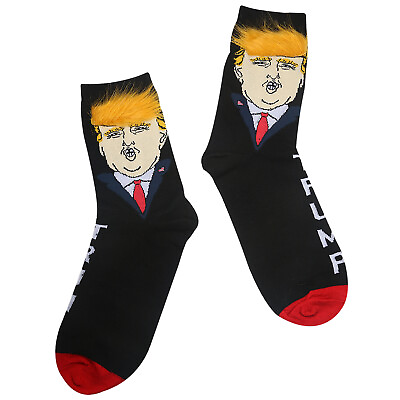#ad 2 Pairs Donald Trump President 3D Fake Hair Socks Republican 2024 Novelty Gifts
