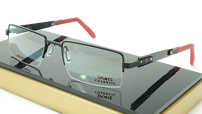 #ad Authentic Charriol Eyeglasses Frame SP23003 Sports Carbon France Red Gunmetal