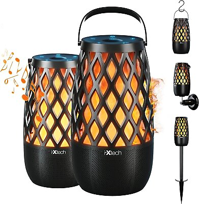 #ad IXTECH Outdoor Bluetooth Speakers Waterproof Portable Bluetooth Speaker 2 Pack
