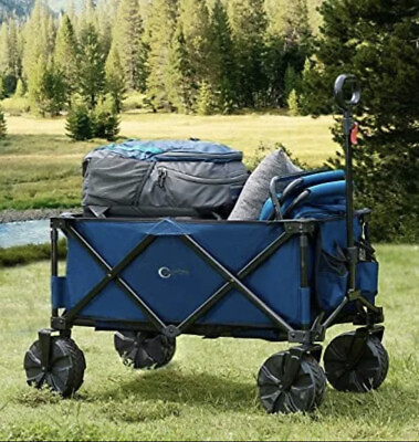 #ad Portal Folding Collapsible Utility Outdoor Wagon with 8quot; Wheels