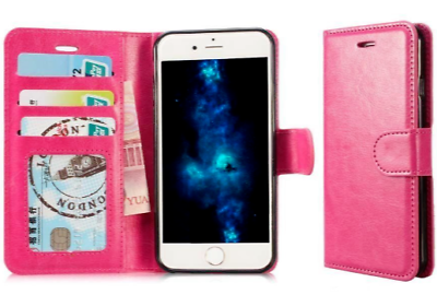 #ad Case For iPhone 12 Luxury Faux Leather Wallet Book Case Flip Magnetic Cover Pink