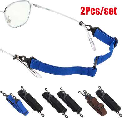 #ad 2pcs Elastic Glasses Strap Neck Cord Sports Eyeglasses Band Holder Sunglasses $6.83