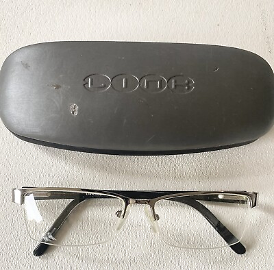 #ad Link Occhiali 2008 N Eyeglasses Frames Black Chrome Detail Flex 54 15 $19.99