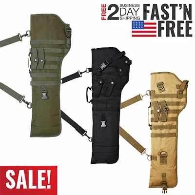 #ad Tactical Shotgun Rifle Scabbard Bag Shoulder Sling Case Holster Molle bags 29quot;