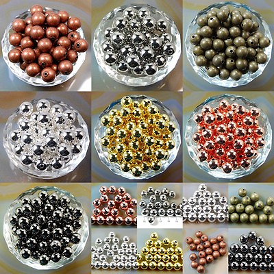 #ad Wholesale Smooth Round Metal Copper Spacer Beads 2.4mm 3mm 4mm 5mm 6mm 8mm 10mm