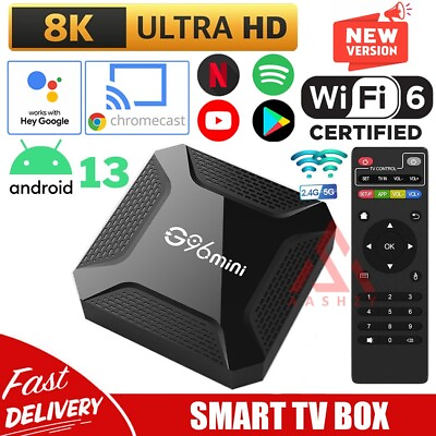 #ad TV Box Android 13 Smart 8K TV Box Media Streaming Device Voice Remote Control