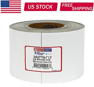 #ad EternaBond RoofSeal White 4 x50 MicroSealant UV Stable RV Roof Seal Repair Tape