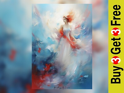 #ad Ethereal Woman Oil Painting Traditional Art Print 5quot;x7quot; on Matte Paper