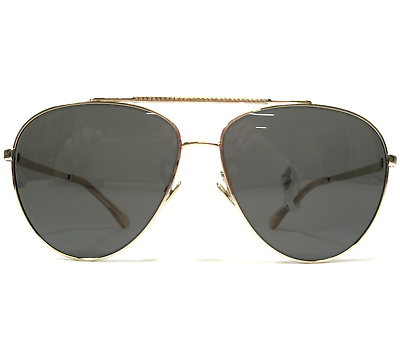 #ad CHANEL Sunglasses 4279 B c.395 3 Shiny Gold Aviator Crystal Frames Gray Lenses