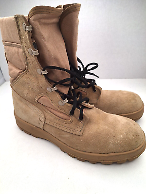 #ad McRae Footwear Military Combat Boots Vibram Men#x27;s Size 10R Beige