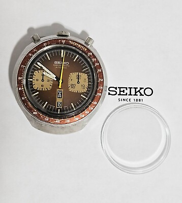 #ad SEIKO 6138 0040 Glass Mineral Watch Crystal Replacement BULLHEAD Automatic 340mm