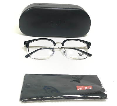 #ad Ray Ban Eyeglasses Frames RB7216 NEW CLUBMASTER 2000 Black Silver 51 20 145