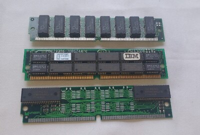 #ad Vintage IBM FRU 71F7011 8MB 70NS 72 PIN SIMM Memory RAM Lot 9845TS Siemens