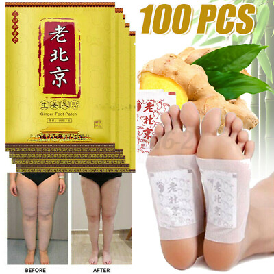#ad 100PC anti swelling detox foot patch Foot Pads Natural Plant Toxin Removal US