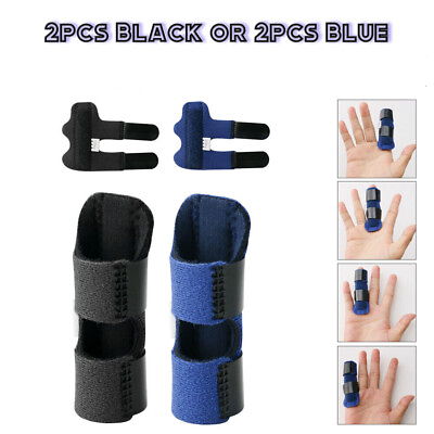 #ad 2x Adjustable Trigger Finger Splint Straightener Corrector Brace Support